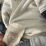 Mystree  Women’s Blue Striped Wide Leg Off-Shoulder Jumpsuit Sz Medium Photo 9