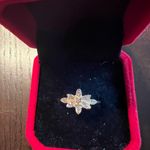 Gorgeous 10k Plated Cubic Zirconia Ring Size 8 Gold Photo 0