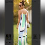 Maeve  by Anthropologie Geometric Maxi Dress Photo 2
