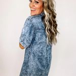 Medium Blue Denim Shirt Dress Size XL Photo 2