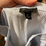 Ann Taylor  PINSTRIPE FLUTTER SLEEVE DRESS Photo 2