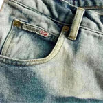 No Excuses  Blue Distressed Whitewash Flared & Frayed Wide Leg Junior’s Size 15 Photo 4