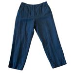 Talbots Vintsge pure Irish linen black cropped pant size 8 Photo 0