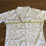 Victoria's Secret Victoria’s Secret Satin Feel Champagne Print Pajama Top Medium White Pink Black Photo 13