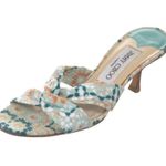 Jimmy Choo  Vintage 2000s Floral Knot Kitten Heels Size 37 Photo 0