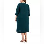 Connected Apparel Plus Size V-Neck 3/4-Sleeve Sheath Dress Green Women’s Sz 18W Photo 4