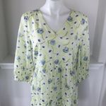 Ann Taylor Tiered Dress Floral Lemon Blue Long Sleeve Mini Flare Size 4 NEW Photo 5