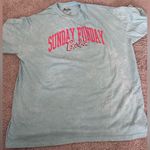 Barbie Light Blue Tee with Pink Graphic Size L Photo 0