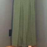 Who What Wear  Green Midi A-Line Skirt with Dots and Pleats size 6 Photo 5