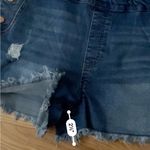 No Boundaries  Women’s overalls size Large Distressed Blue Denim Relaxed frayed Photo 11