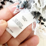 J Jill Lightweight‎ Rectangle Scarf Wrap Cotton Blend Pale Pink Black White NWT Photo 4