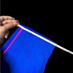 Vintage Blue and Neon Pink Stripe Track Pants Size XS Photo 6