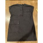 Theory  Crewneck Utility linen blend navy cap sleeve shift dress size  6 Photo 2