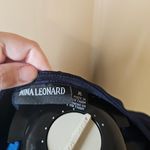 Nina Leonard  Navy Blue Soft Dress with Laced Corset Back Photo 2