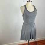 Free People  Catchin’ Rays Grey Ribbed Mini Dress Photo 2