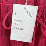 Ecru Pink Eyelet Embroidered Long Sleeve Blouse Size Small New Photo 3