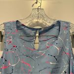 Chris & Carol  Blue Paint Splatter Scoop Neck Sleeveless Tank size Small Photo 2