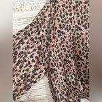 ZARA Multicolor Leopard Print Bliouson Sleeve Sateen Shirt, EUC, Size Small Photo 7