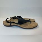 Vionic  Women's Kirra Thong Black Leather Sandals‎ Size 9 Photo 10