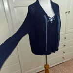 Aerie  lace up V neck sweater Photo 1