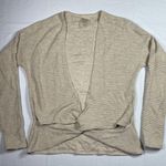 DYI  Beige Ribbed Wrap Cardigan‎ Long Sleeve Lightweight Sweater Size XS/S Photo 0