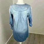 AUW  Light Blue Quarter Sleeve Sun Dress Size M Photo 3