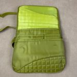Lug Crossbody Bag Vintage Quilted Nylon Lime Green Adjustable Strap Pockets EUC Photo 7