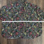 Essentiel Antwerp Wabie Ruffle Collar Shirt in Black White Multi Print Size 10 Photo 9