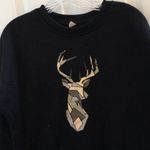 FINAL MARKDOWN LADIES deer head sweatshirt large Black Photo 1