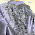 Max Nugus Haute Couture Navy & Black Rhinestone Evening Blazer Jacket Size Small Blue Photo 10