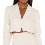 Camila Coelho Revolve -  Tessa Crop Blazer in Beige Photo 0