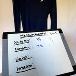 CAbi dark blue dramatic top long sleeved cowl back women's size S rayon blouse Photo 4