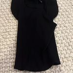 Francesca's Black Francesca’s Ruffled Tank Top Photo 0