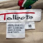 Talbots  Pencil Skirt Women Size 10‎ Front Wrap Lined 100% Silk Multicolor Photo 4