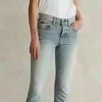 POLO Ralph Lauren The Callen High Rise Slim Fit Jeans Raw Hem Womens Size 28 Blue Photo 1