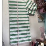 Topshop NWOT Oversized Tee - Green & White Striped T-shirt, Size US 4-6 (S) Photo 6