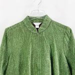 Christopher & Banks C. J BANKS BY Green Floral Zip Up Jacket Photo 3