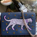 Kate Spade Authentic leather Cheetah embellished flap magnetic snap Crosby Photo 0