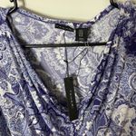 Tahari My Perfect Shape Blouse Paisley Cap Sleeve Cowl Neck Short Sleeves Women’s 2X NWT Photo 4