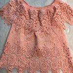 Pastel All Lace Top Size Medium Color Peach EUC Photo 2