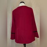 August Silk  women’s Velvet Applique Casual long sleeve Top w/Flutter cuffs|Sz:M Photo 2
