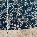 Pact  V-Neck Midi Dress Organic Cotton Dark Teal Blue Floral Size XL Photo 8