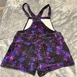 Blackheart  Purple and Blue Celestial Denim Overalls Photo 1