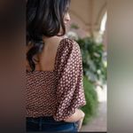 Audrey 3+1  Easy Peazy Floral Smocked Cinched Top size med Photo 2