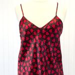 Intimate Affair Womens S Satin Slip Dress Chemise Nightie Hearts Red Y2K Retro Black Photo 3