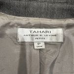 Tahari ASL Blazer Women's Size 6P Gray Lined Career Work Jacket Office Wear Photo 5