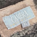 Camera Collection Brown Leather Coat Faux Fur Lined XL Photo 2