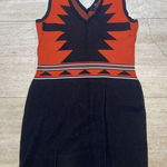 Marciano  MEDIUM NATIVE Western Pattern DRESS‎ Black Orange Sleeveless Photo 0