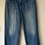 Mavi Jeans Romee High Rise Wide Crop Raw Hem Denim Blue Womens Size 28 Photo 0