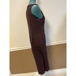 Marine layer  Lexi Daytime Midi Dress Sleeveless Scoop Neck Knit  L Cabernet Navy Photo 3
